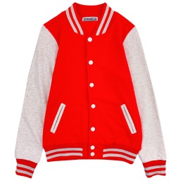 Large-scale customized long-sleeved baseball jacket design red hit white snap button sports baseball jacket Baseball jacket garment factory SKBJ004 Large-scale customized long-sleeved baseball jacket design red hit white snap button sports baseball jacket Baseball jacket garment factory SKBJ004